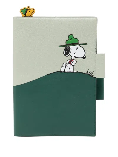 Anya Hindmarch X Peanuts Snoopy Notebook Folder In Multi