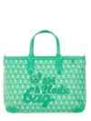 Anya Hindmarch Compact Recycled Canvas Tote Bag With Playful Pattern In Green