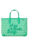 Anya Hindmarch Compact Recycled Canvas Tote Bag With Playful Pattern In Green