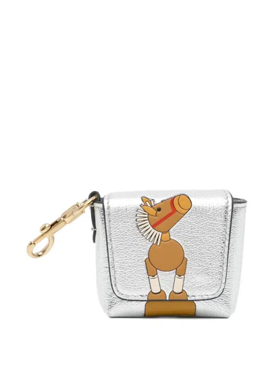 Anya Hindmarch Year Of The Horse Earphone Case In Green