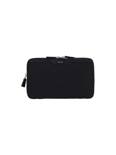 Anya Hindmarch Zip-top Travel Pouch With Tassel Pull In Black