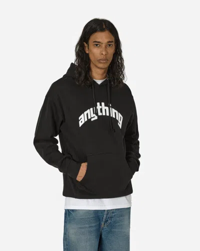 Anything Curved Logo Hoodie In Black