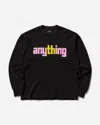 Anything Men S Midtown Logo Waffle Knit Top In Black