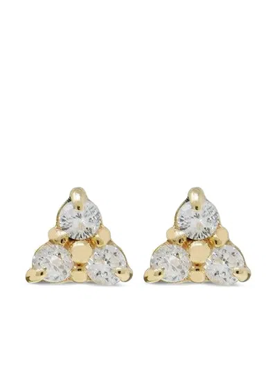Anzie 14k Yellow Gold Cléo Trio Diamond Earring
