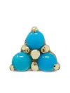 Anzie 14k Yellow Gold Cléo Turquoise Earring In Brown