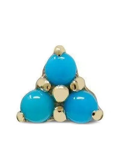 Anzie 14k Yellow Gold Cléo Turquoise Earring In Brown