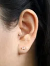 Anzie 14k Yellow Gold Love Letter Diamond Earrings In Gold