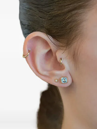 Anzie 18k Yellow Gold Aztec Petite North Star Stud Earring In Metallic