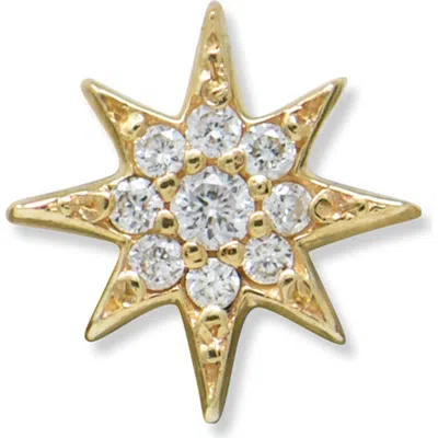 Anzie Aztec North Star 14k Gold & Diamond Single Stud Earring