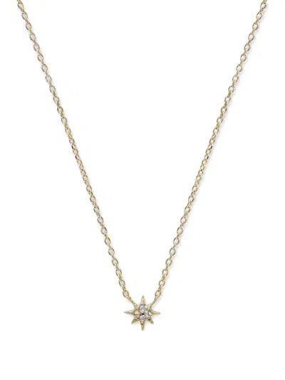 Anzie Aztec North Star Diamond Necklace In Orange