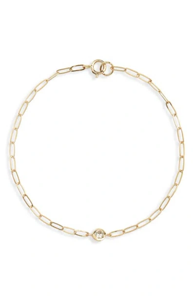 Anzie Bezel Pendant Bracelet In Diamond