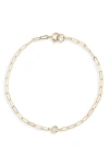 Anzie Bezel Pendant Bracelet In Opal White