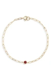 Anzie Bezel Pendant Bracelet In Ruby