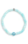 Anzie Boheme Beaded Opal Stretch Bracelet In Turquoise/ Aqua
