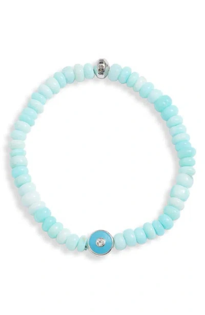 Anzie Boheme Beaded Opal Stretch Bracelet In Turquoise/ Aqua