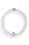Anzie Boheme Rose Quartz Bracelet In Pink