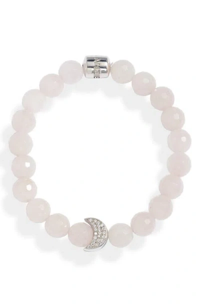 Anzie Boheme Rose Quartz Bracelet In Pink