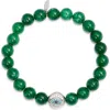 Anzie Bohème Starburst Stone Bead Bracelet In Green