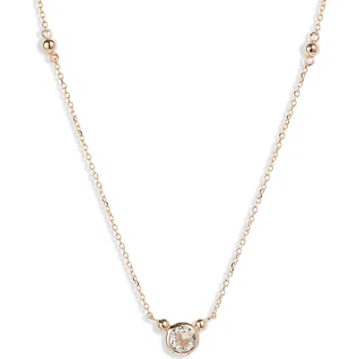 Anzie Bonheur Pendant Necklace In Yellow Gold/white