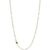 Anzie Classique Birthstone Paper Clip Chain Necklace In Gold