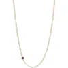 Anzie Classique Birthstone Paper Clip Chain Necklace In Gold