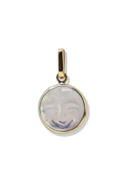 Anzie Classique Carved Moonstone Face Pendant
