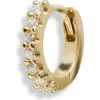 Anzie Classique Micro Pavé Diamond Single Huggie Hoop Earring