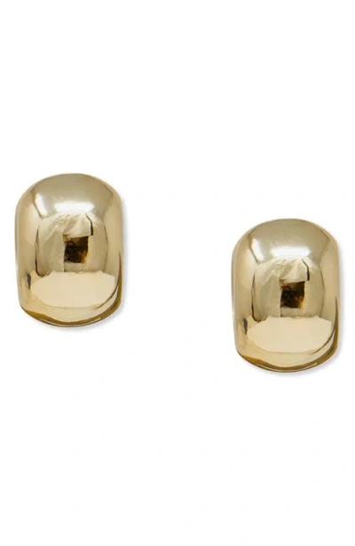 Anzie Classique Wide Hoop Earrings In Gold