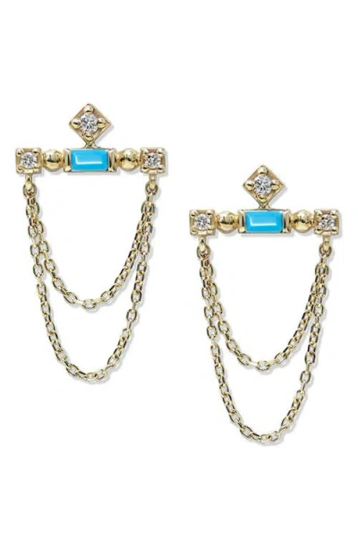 Anzie Clèo Bar Chain Earrings