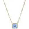 Anzie Cléo Carré Grande Square Pendant Necklace In Gold