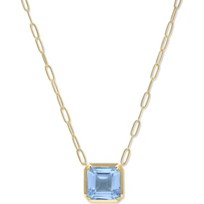 Anzie Cléo Carré Grande Square Pendant Necklace In Gold