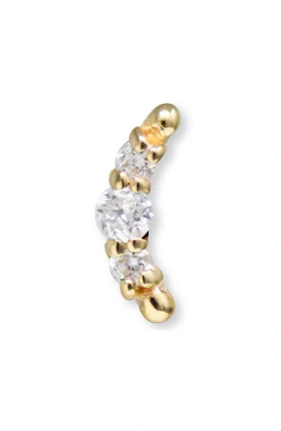 Anzie Cleo Croissant Diamond Earring In Gold