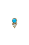 Anzie Cléo Deco Single Stud Earring In Blue
