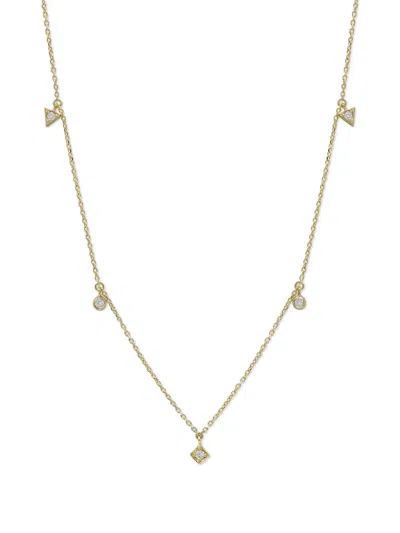 Anzie Cléo Erika Diamond Necklace In Metallic