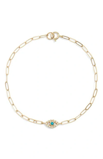 Anzie Cléo Evil Eye Pendant Bracelet