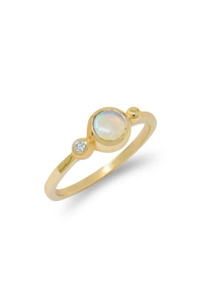 Anzie Dew Drop Bonheur Ring In Gold
