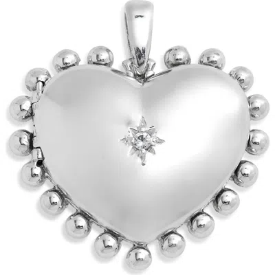 Anzie Dew Drop Heart Locket In Transparent
