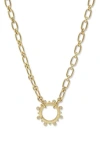Anzie Dew Drop Marine Diamond Pendant Necklace