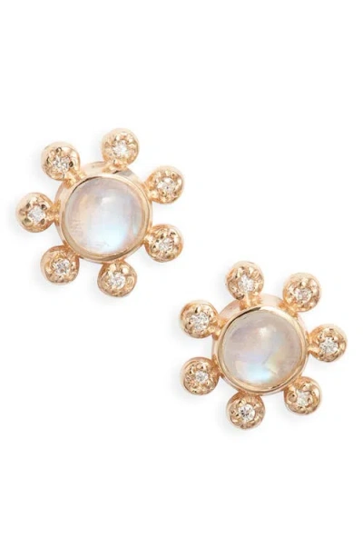Anzie Dew Drop Marine Étoile Studs In Gold
