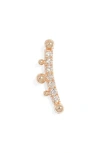 Anzie Dew Drop Marine Single Diamond Ear Crawler In Gold/diamond/left