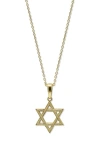 Anzie Dew Drop Star Of David Pendant Necklace In Gold