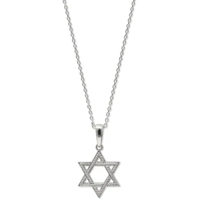 Anzie Dew Drop Star Of David Pendant In Transparent