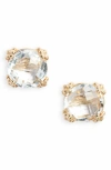 Anzie 'dew Drop' Stud Earrings In Yellow Gold/ Diamond