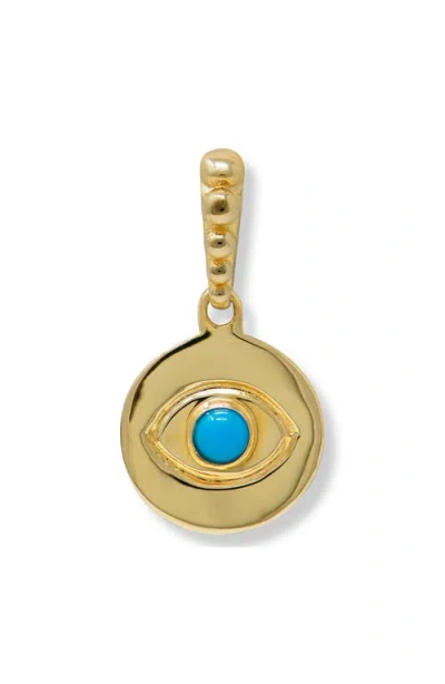 Anzie Evil Eye Disc Pendant In Gold