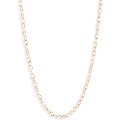 Anzie Flat Cable Chain Necklace In Gold