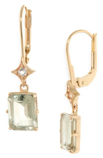 Anzie Jac + Jo Aurora Rectangular Drop Earrings In Gold