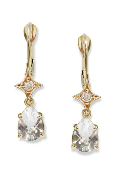 Anzie Jac + Jo Emilia Gothic Star Pear Drop Earrings In Multi