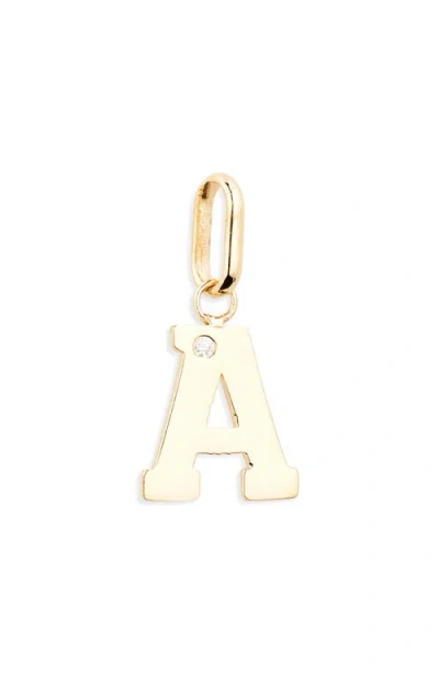 Anzie Love Letter Diamond Initial Charm In Gold