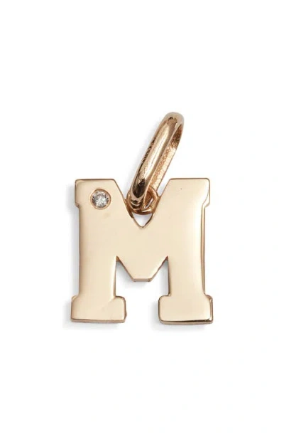 Anzie Love Letter Diamond Initial Charmé In Gold
