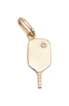 Anzie Love Letter Diamond Pickleball Paddle Charm In Gold